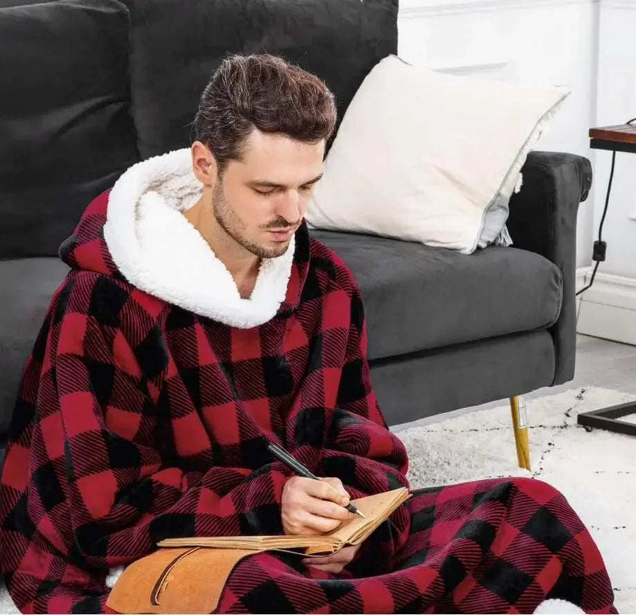 Super Long Flannel Blanket Hoodies