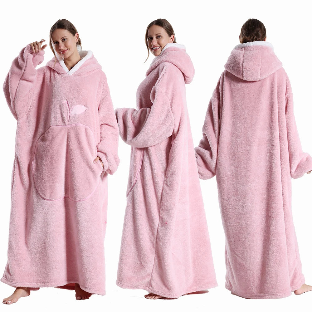 Long hooded Blanket Wear