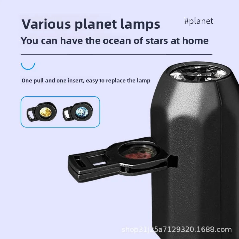 Rotating Rechargeable Moon Star Projector Lamp