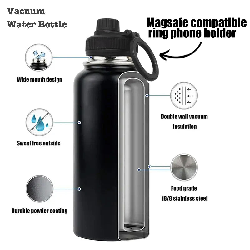 Magnetic Phone Holder Adjustable Water Bottle
