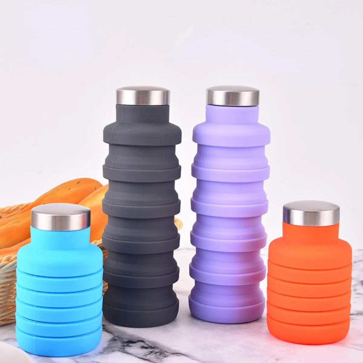 Collapsible Water Bottle, Silicone Foldable Bottles