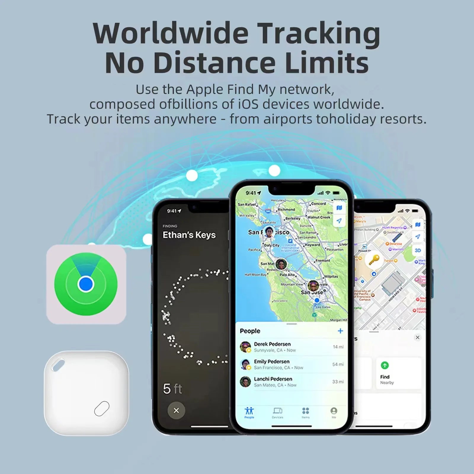 Mini GPS  Smart Tracker  Tag Compatible with iOS