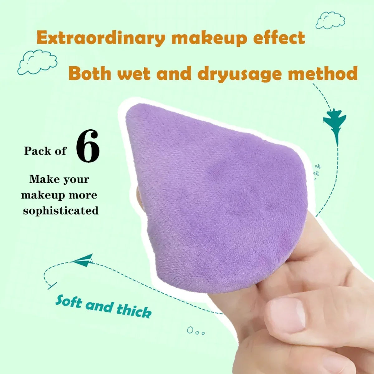 12PCS Combination Makeup Puff Essential Set