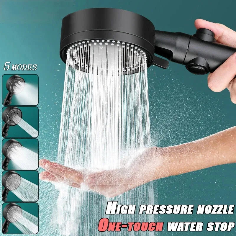High-pressure Shower Head Set 5 Modes of Adjustment