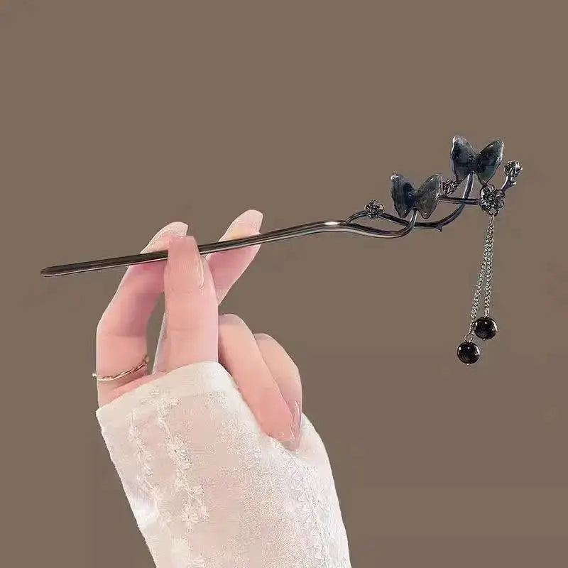 Chinese Style Butterfly Flower Hair Sticks