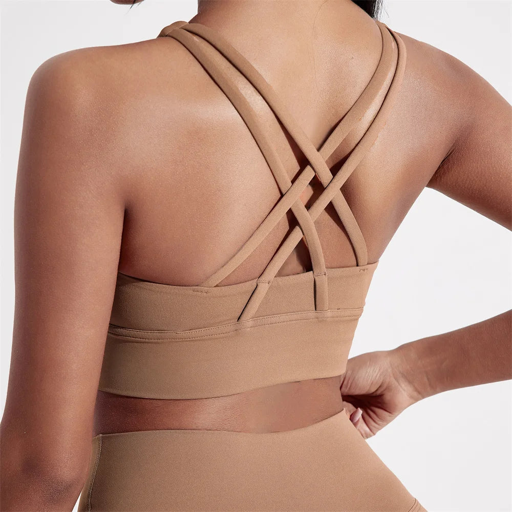 Cross back Fitness sport Bra