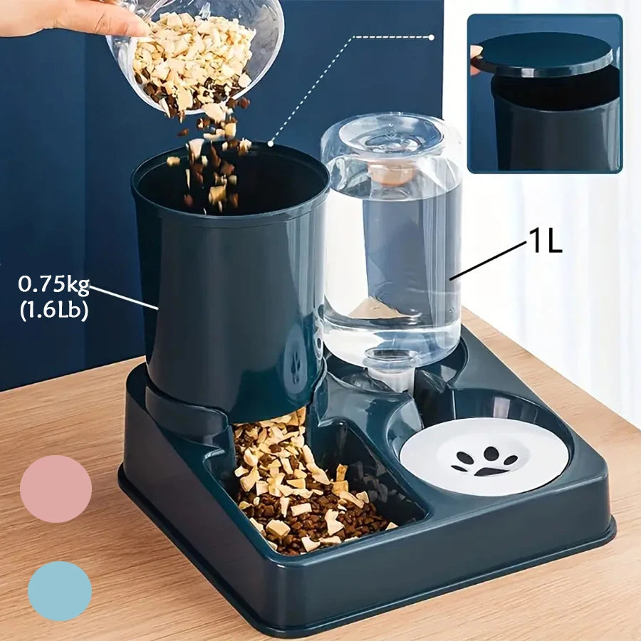 Automatic Pet Feeder Water Dispenser Set,