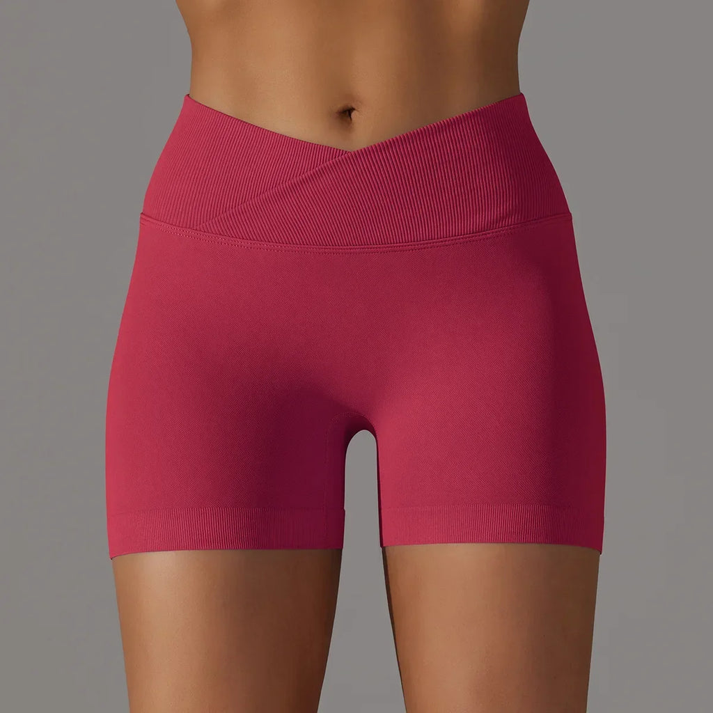 Seamless High Waist Sports Shorts