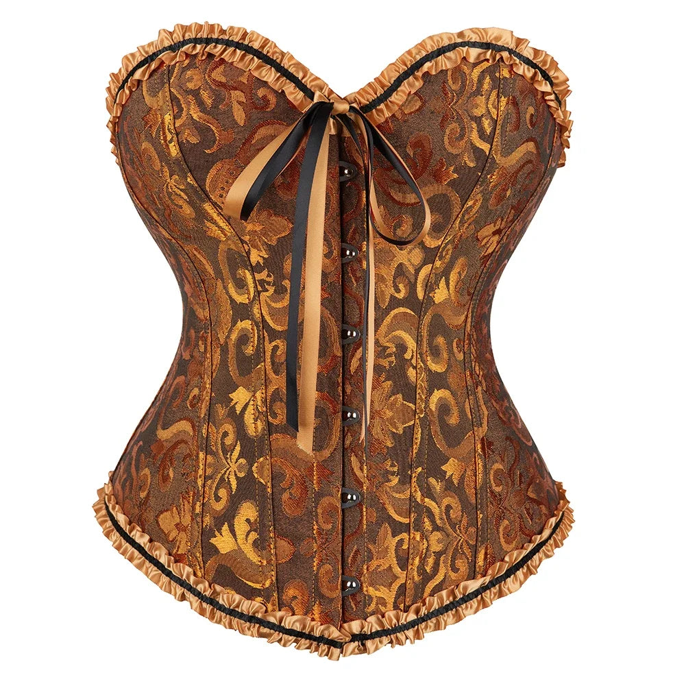 Women Vintage Overbust Corset Top