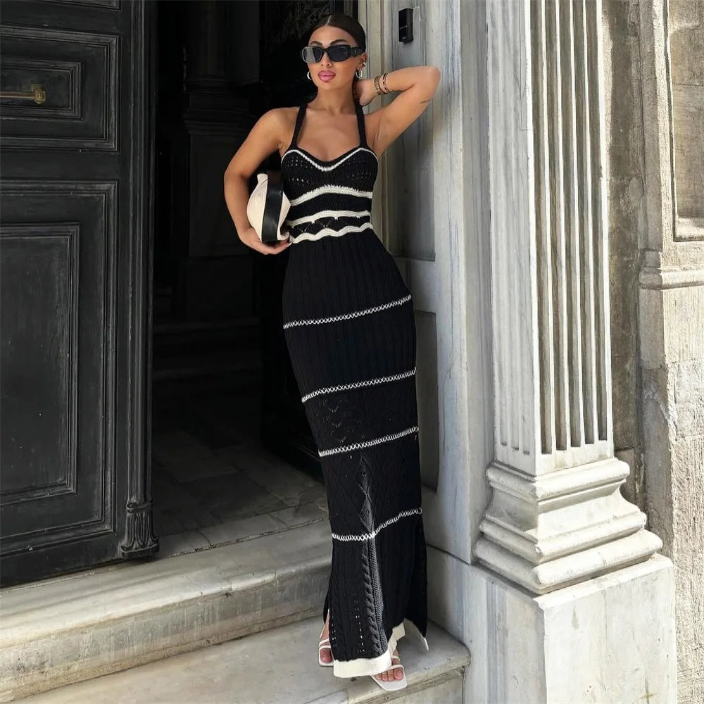 Elegant Knit Long Dress