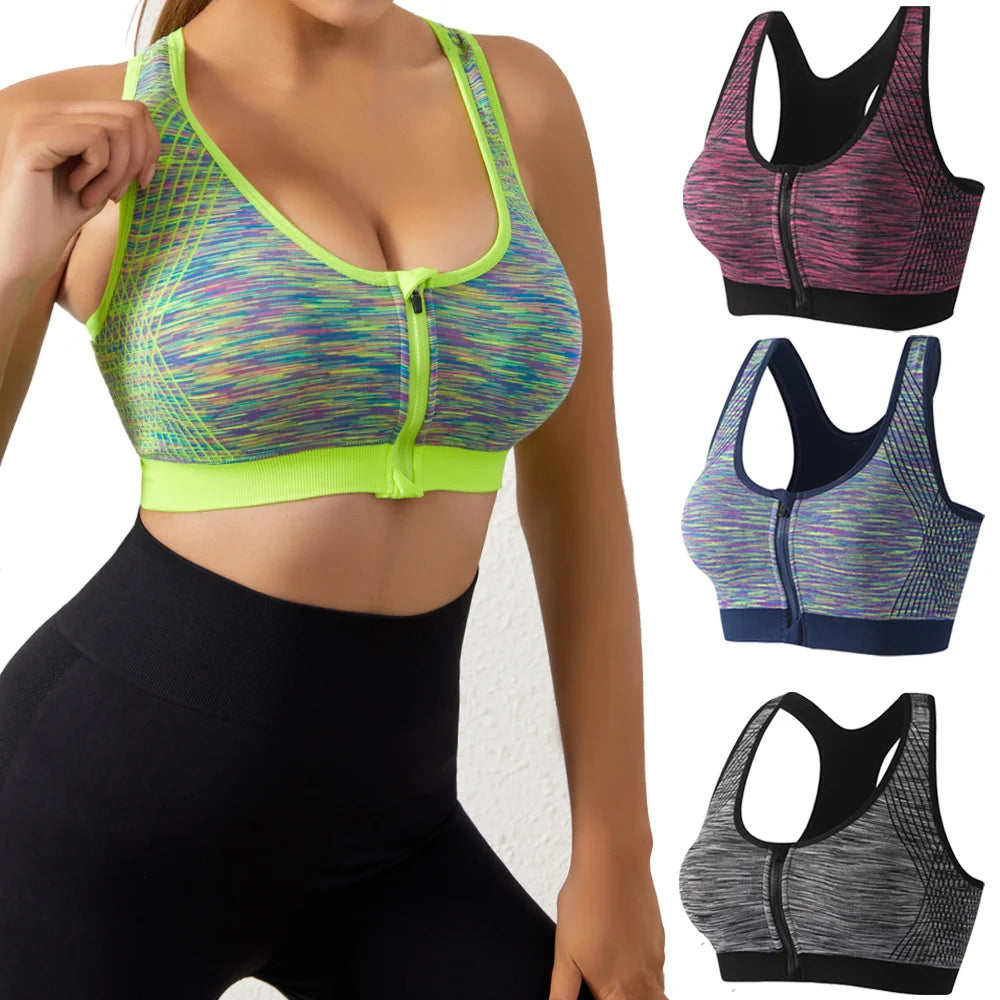 Sports Bra Front Zipper