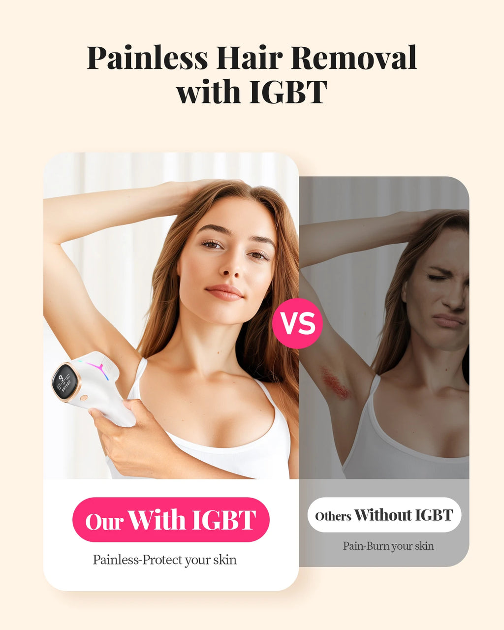 Painless Permanent Laser Hair removal