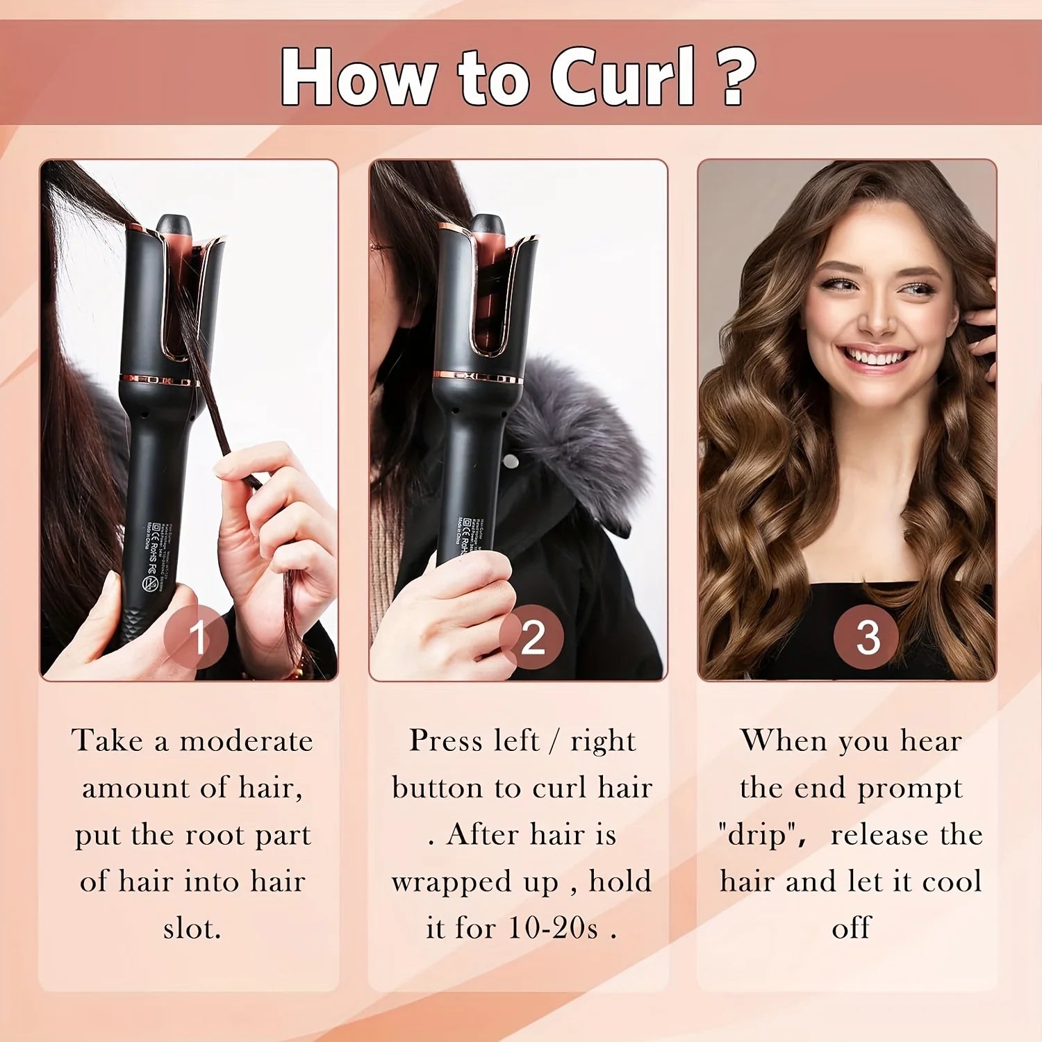 Automatic Hair Curler Wand Styler Curl Machine