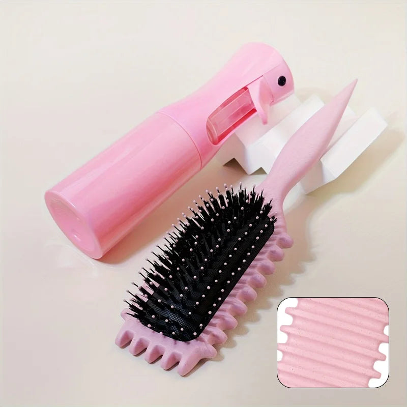 2pcs/set Hair Beauty Set Detangling Candy Brush with Spray bottle