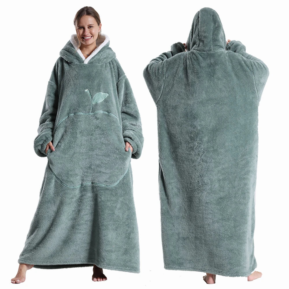 Long hooded Blanket Wear