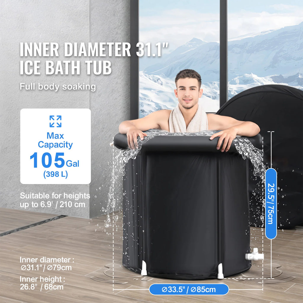 Inflatable Ice Bath Tub ,Ice Barrel Plunge Pool