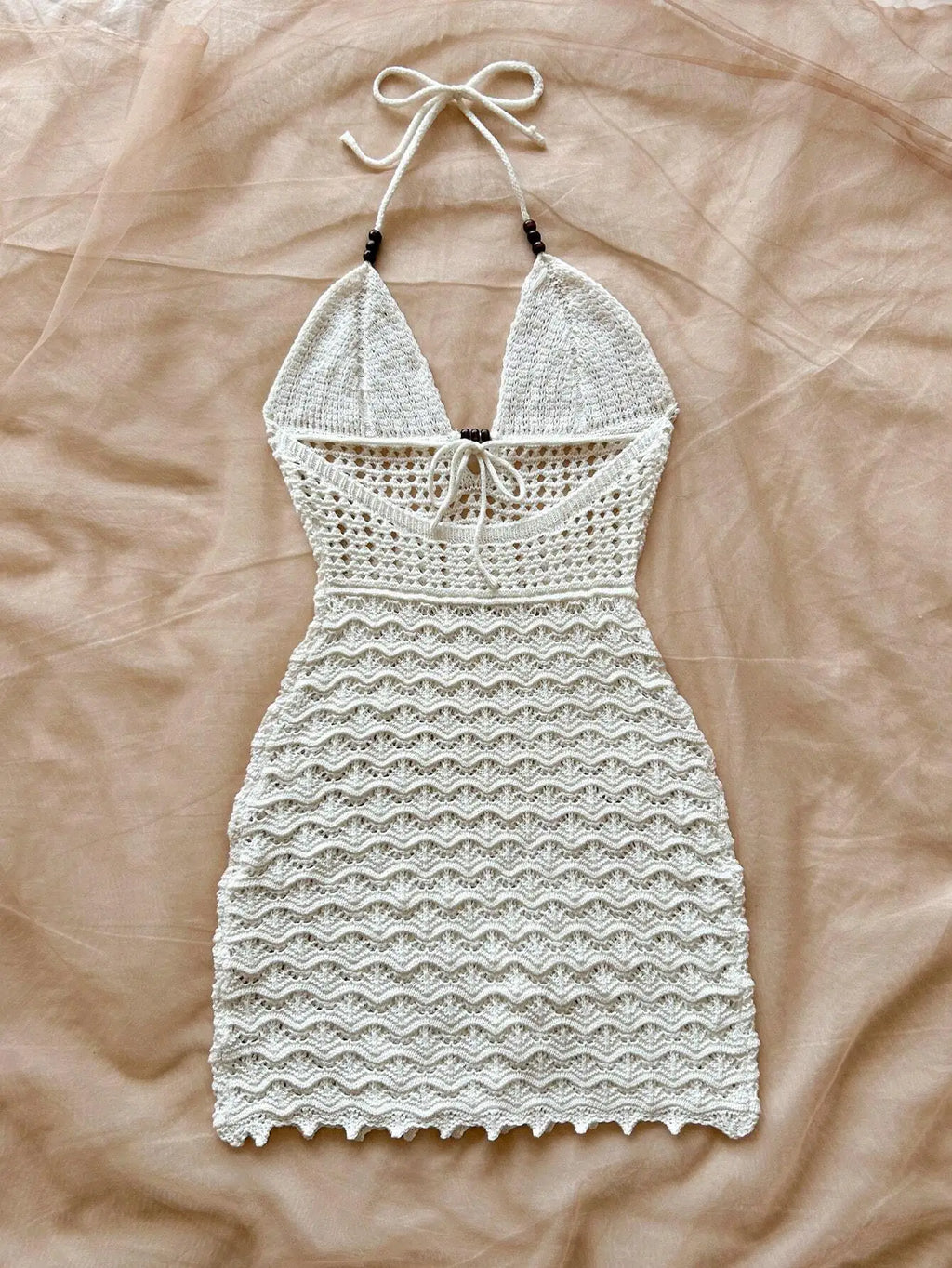 Summer Knitted Fitted Vacation Dress