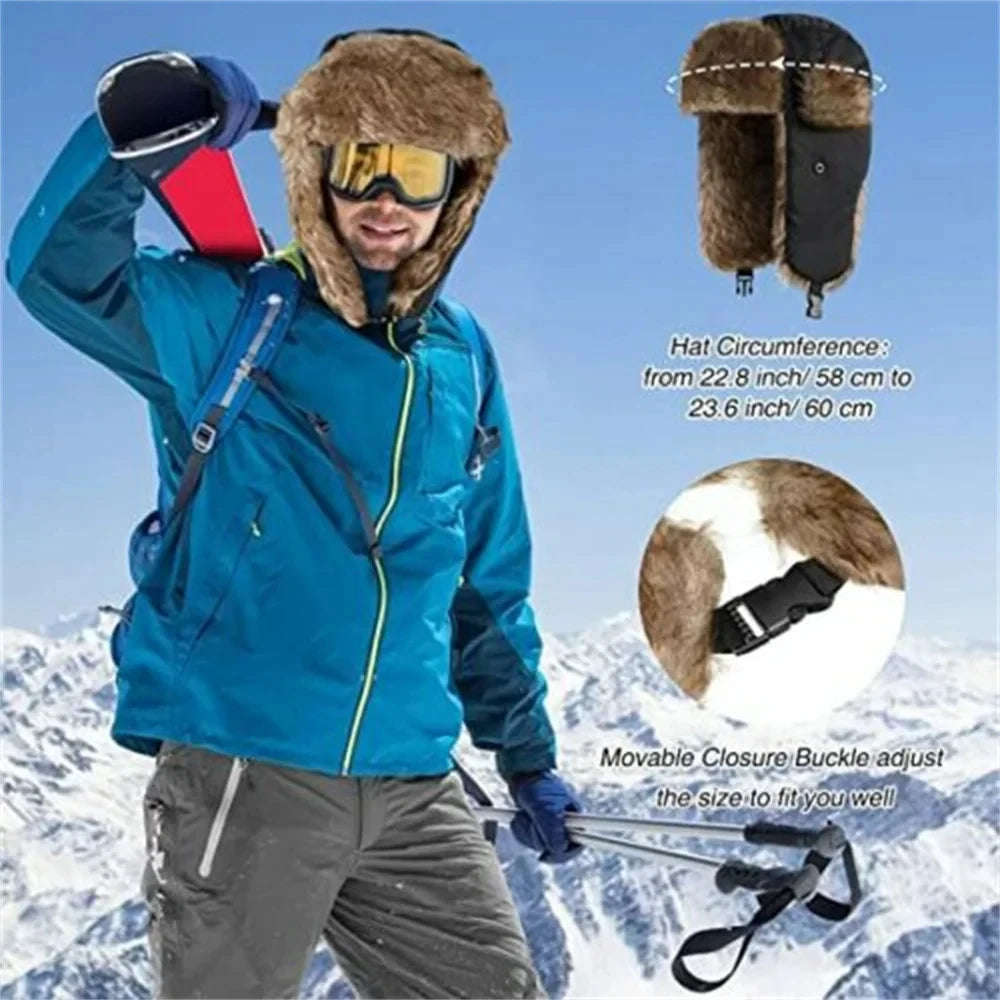 Winter Trooper Earflap Warm Russian Waterproof Cap