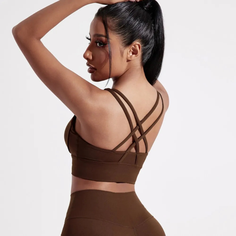 Cross back Fitness sport Bra