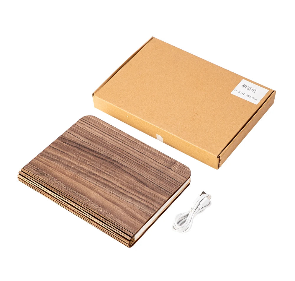 LED Wooden Book Lamp