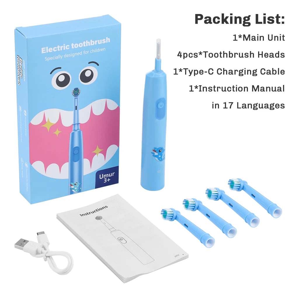 Rechargeable Smart Rotating Timing Electric Toothbrush