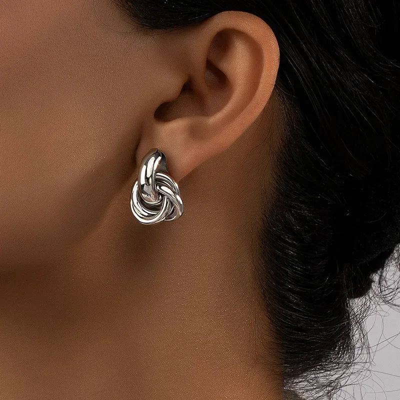 Knot Hoop Earrings