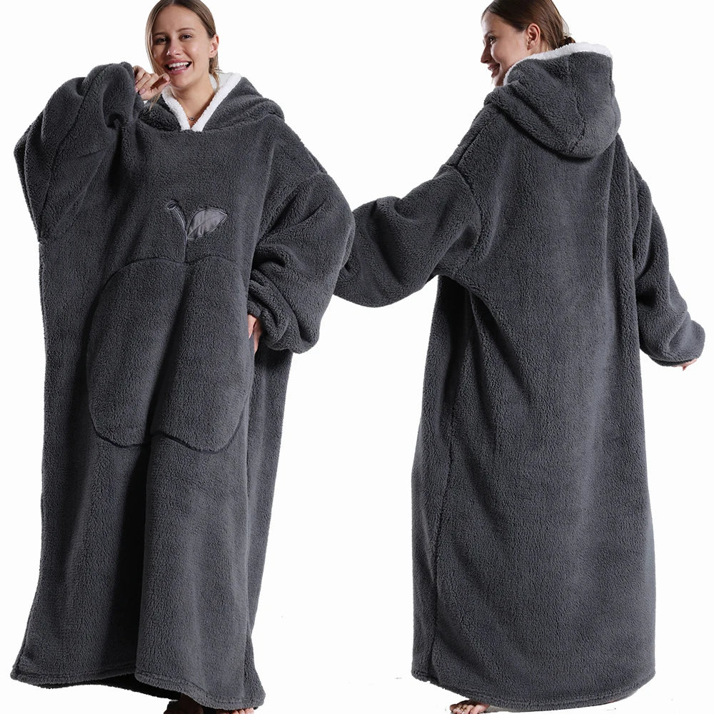 Long hooded Blanket Wear