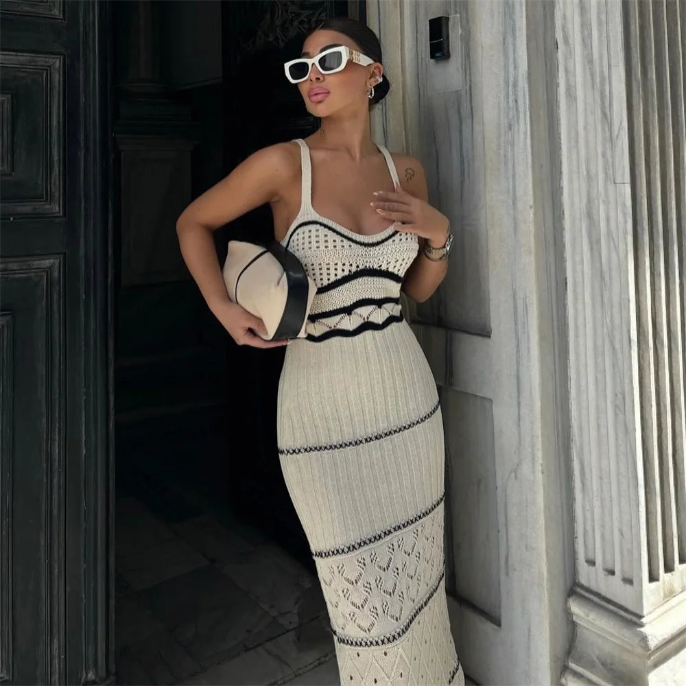 Elegant Knit Long Dress