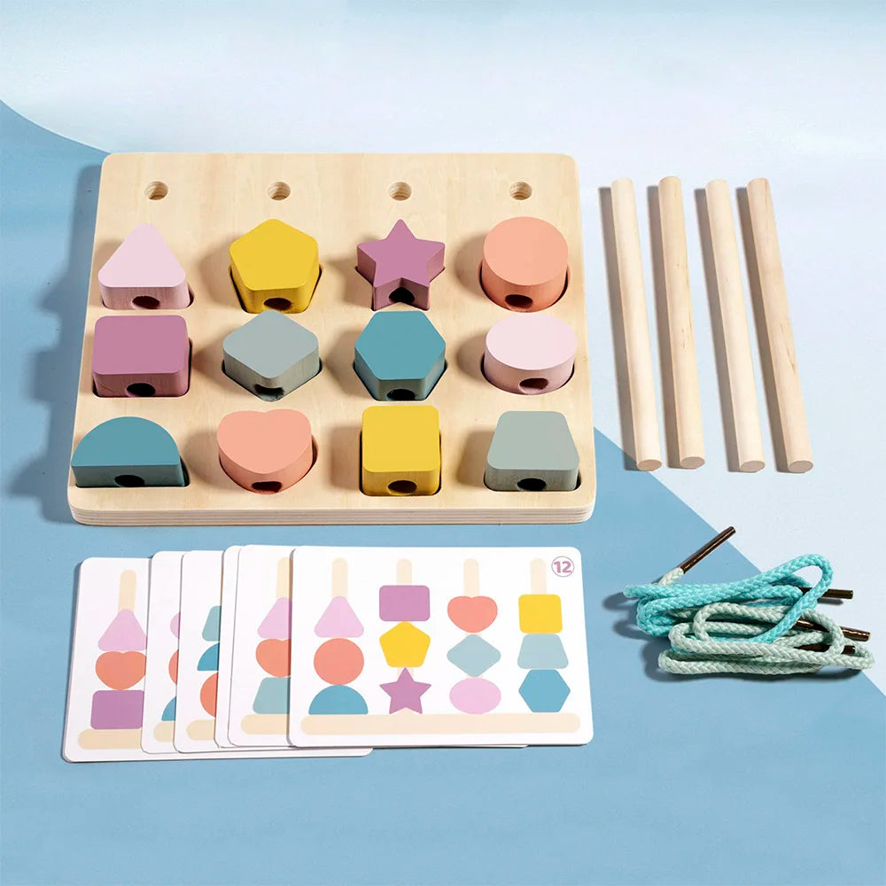 Kids Montessori Wooden Toys Color Shape