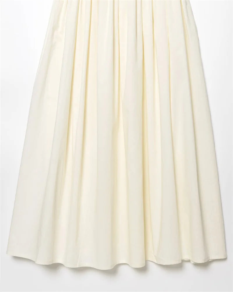 White Halterneck Panelled Sexy Dress