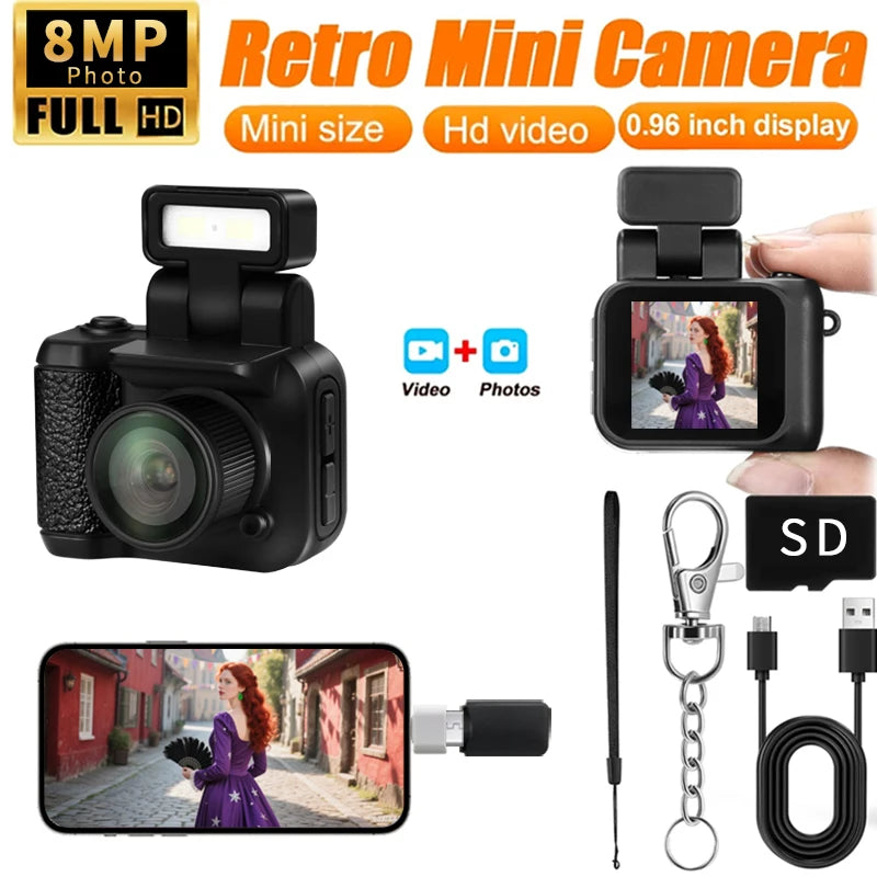 Mini Keychain Camera With Screen HD 1080P Portable Pocket DV Video Recorder