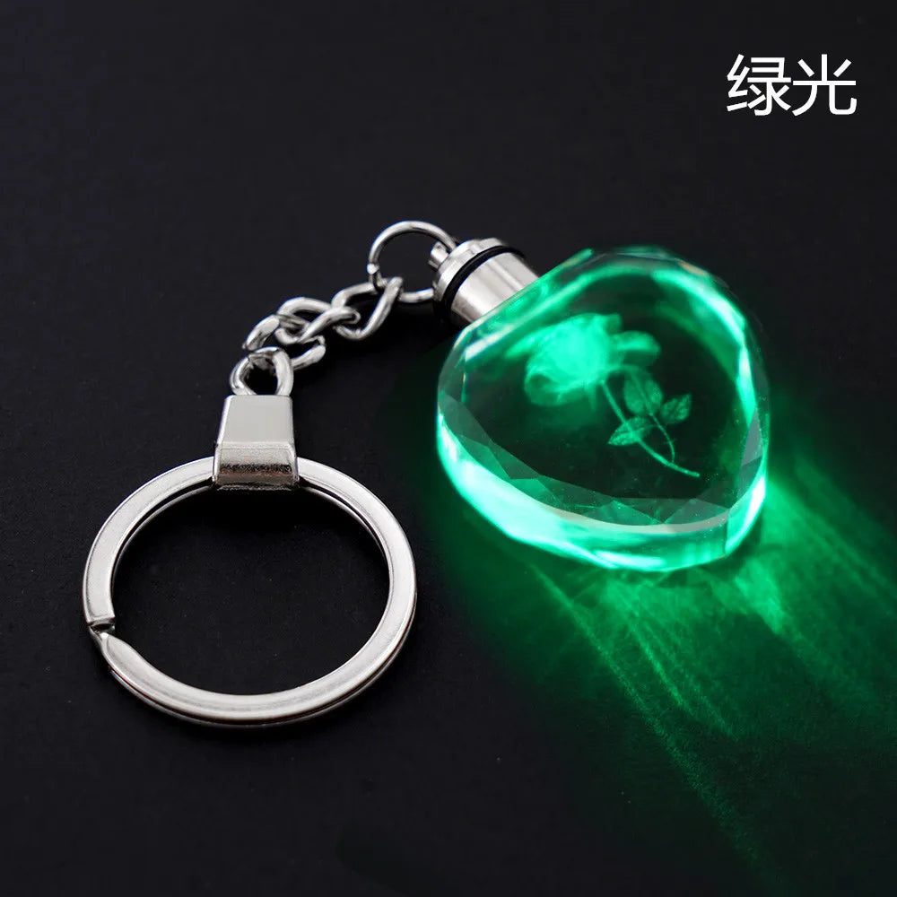 Crystal Rhinestone LED Light keychain