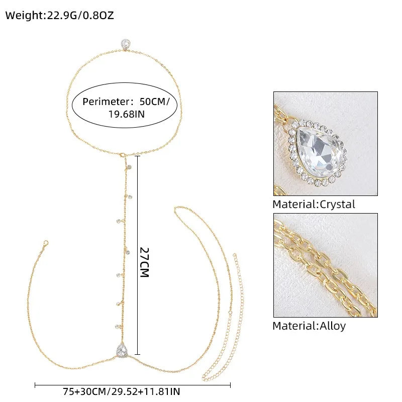 Back Rhinestone Body Chain