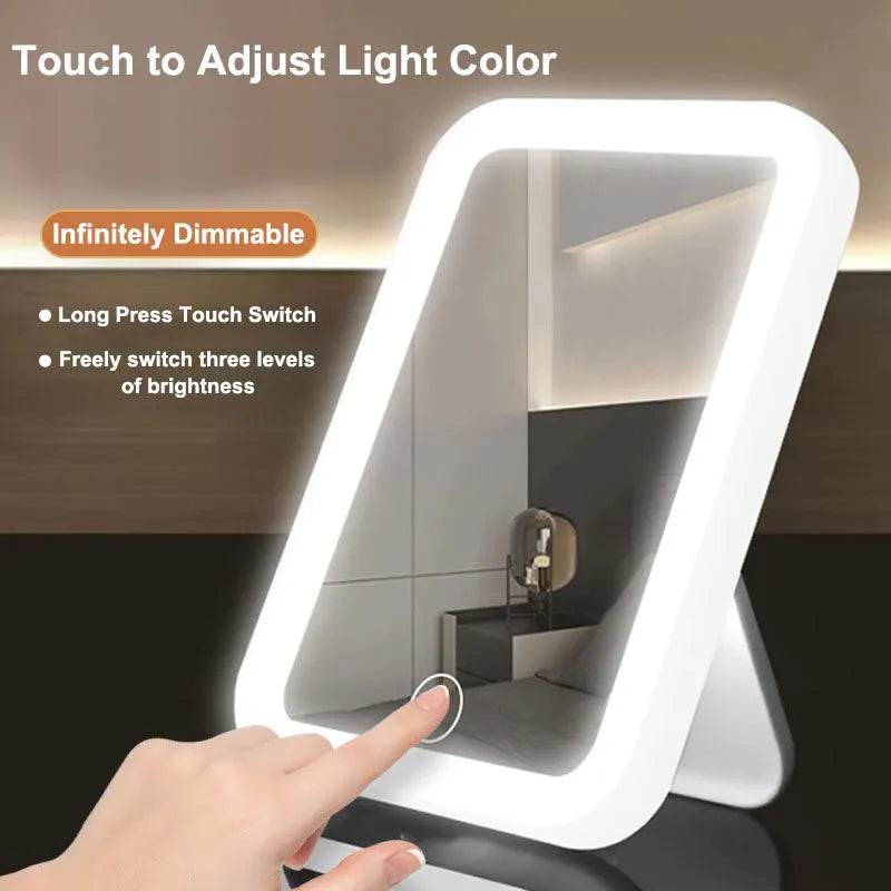 3 Colors LED Vanity Mirror with Touch Screen