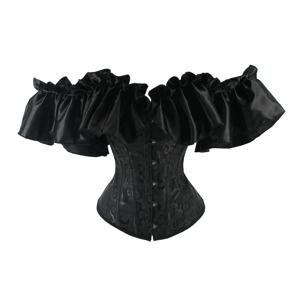 Off Shoulder Ruffles  Sexy Corset Top