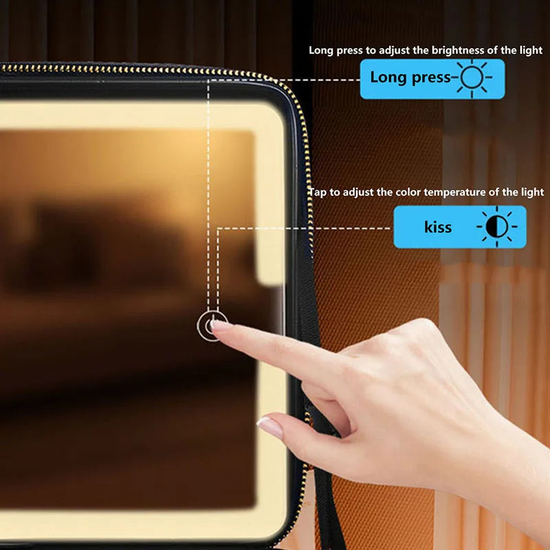 Smart LED Cosmetic Case With Mirror