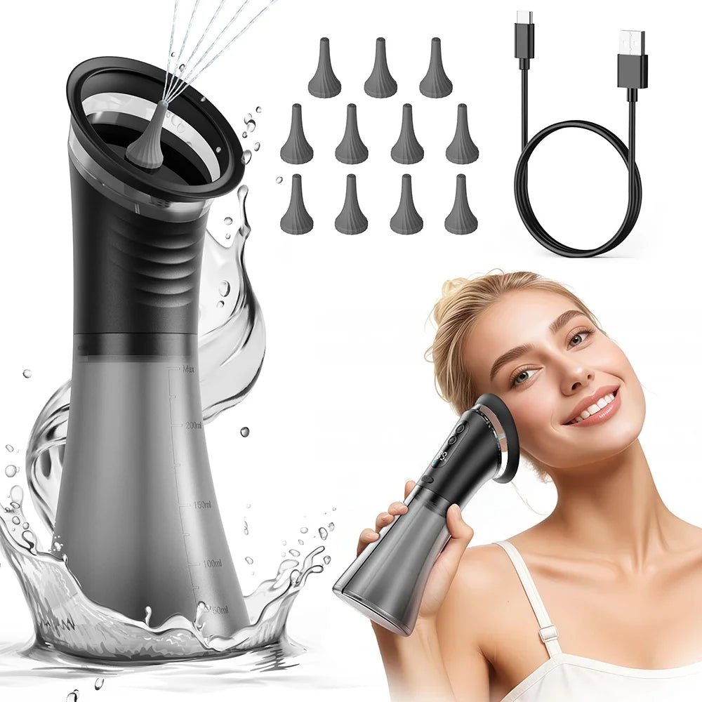 Electric Ear Wax Removal System. Cleaning ear