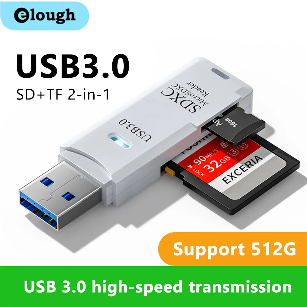 2 in 1 USB 3.0 Card Reader Micro TF sd card