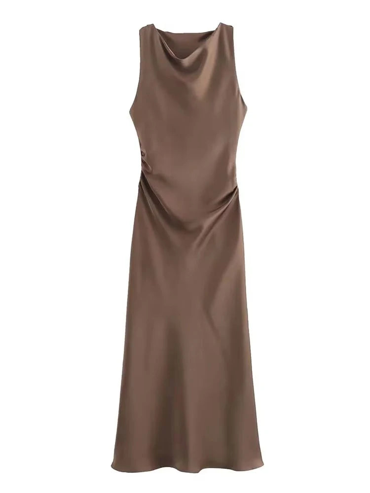 Satin Long Dress