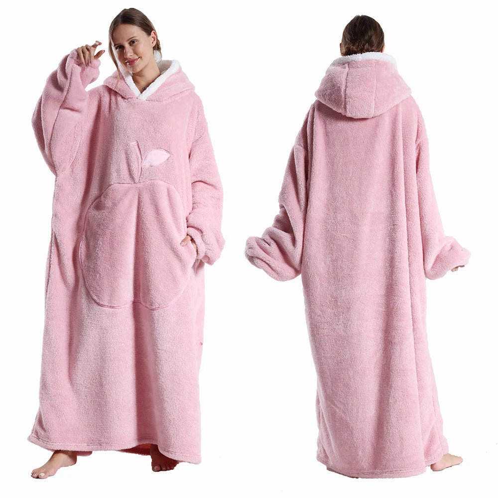 Long hooded Blanket Wear