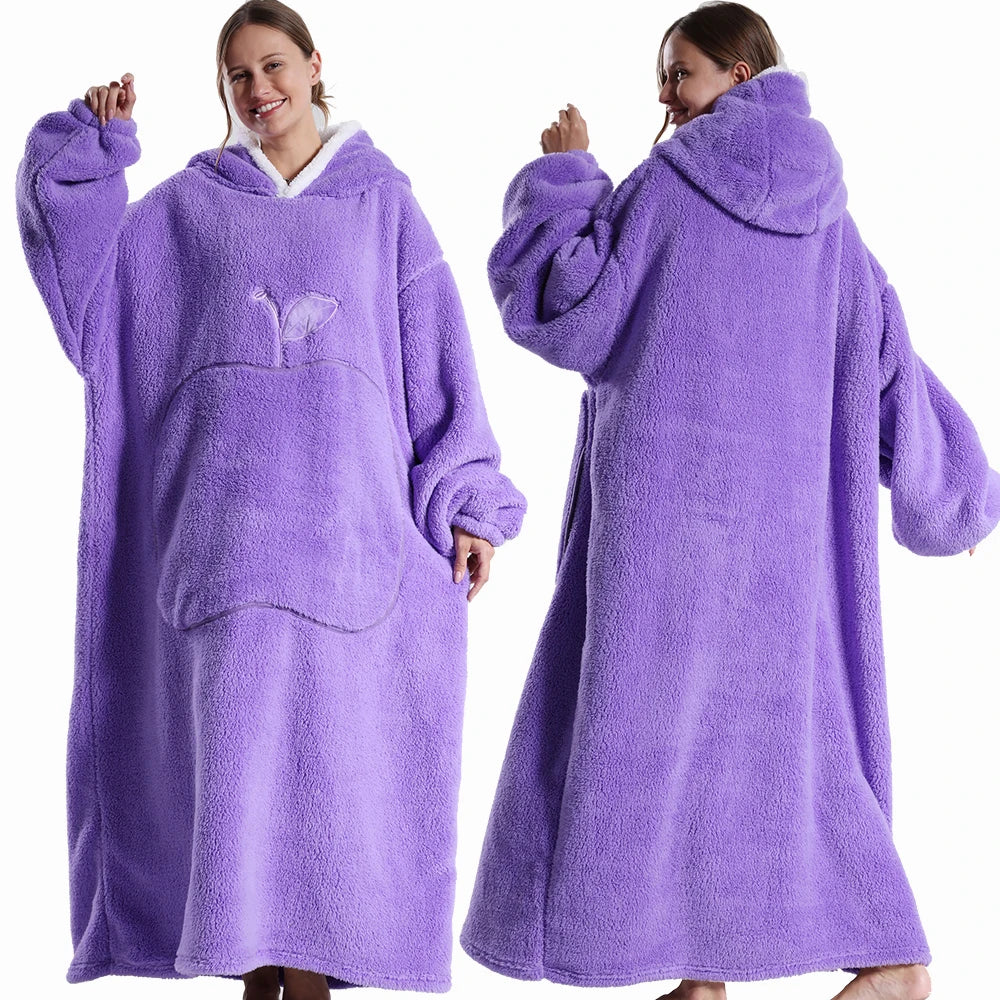 Long hooded Blanket Wear